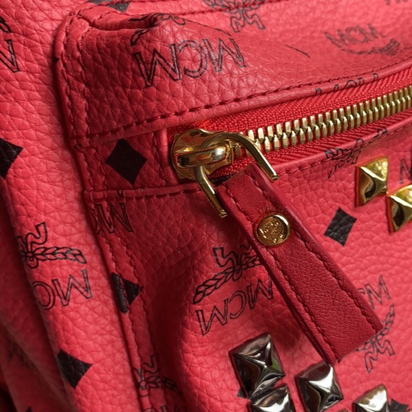 Authentic MCM red backpack - Picture 7 of 9